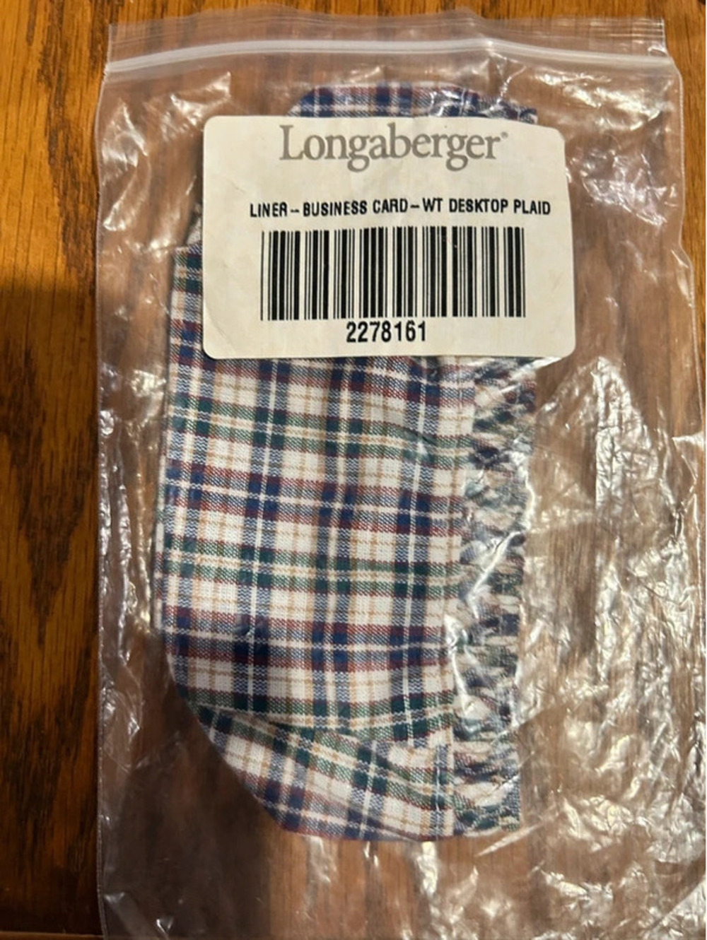 Longaberger Woven traditions business card basket liner